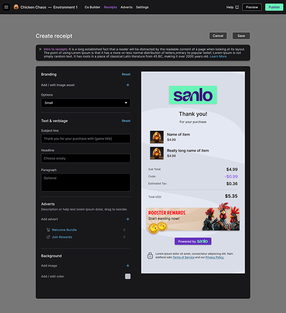 ReceiptCreate